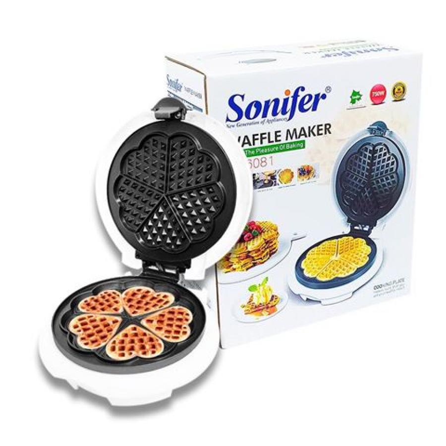 Wafflera Eléctrica Diseño Flor Cinco Cortes 750W
