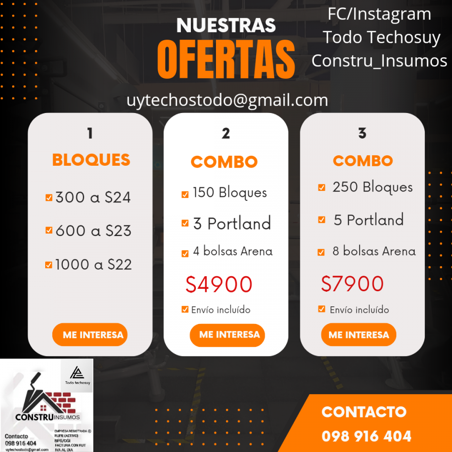 Promociones en materiales de barraca 