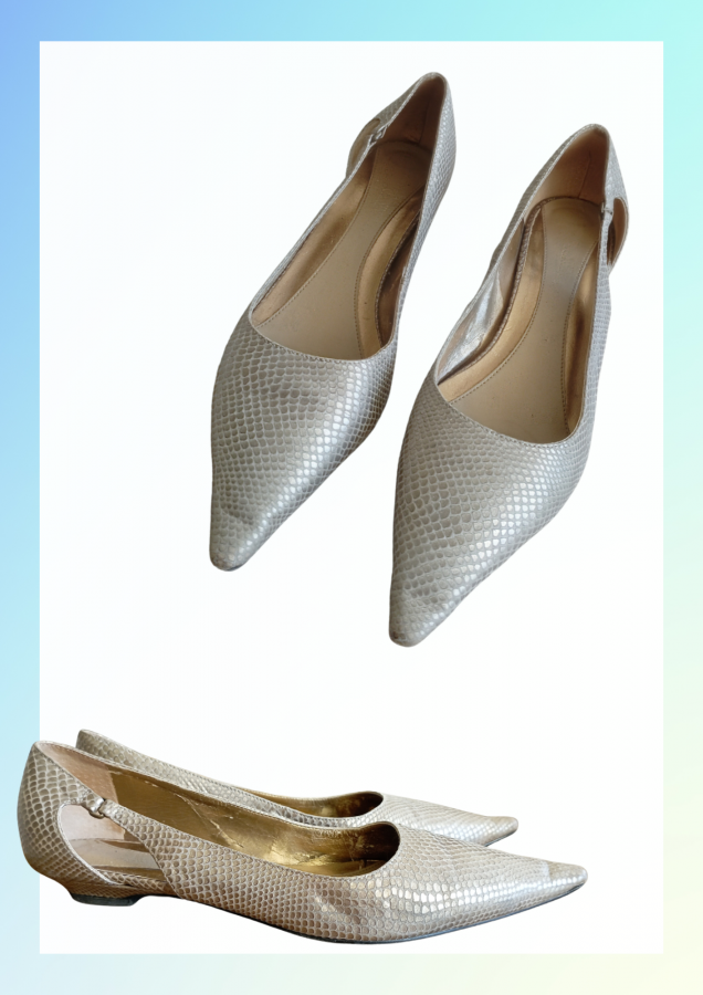 Zapatos croc dorados