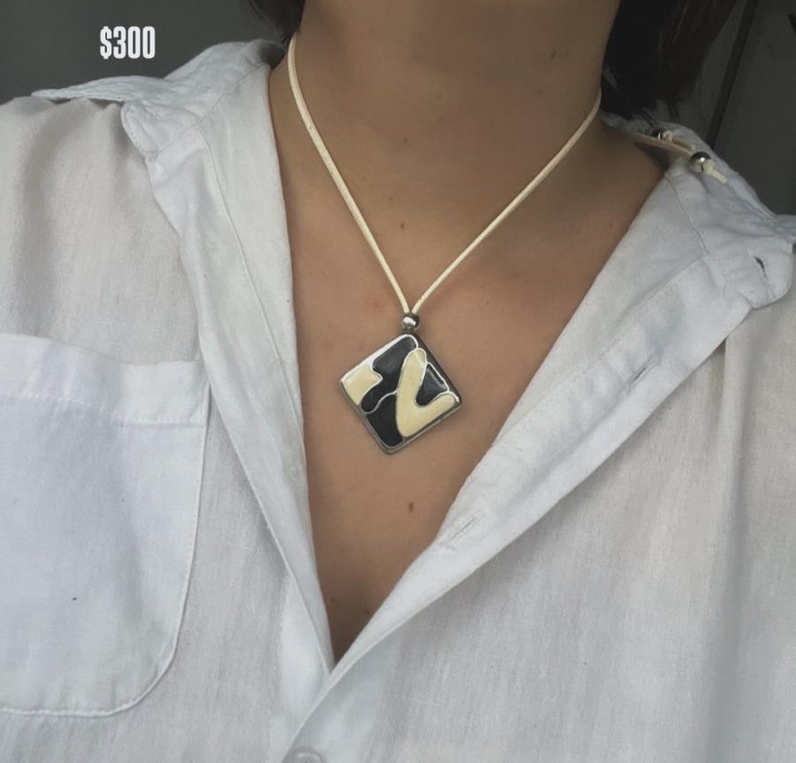 Collar tiento + dije acero 