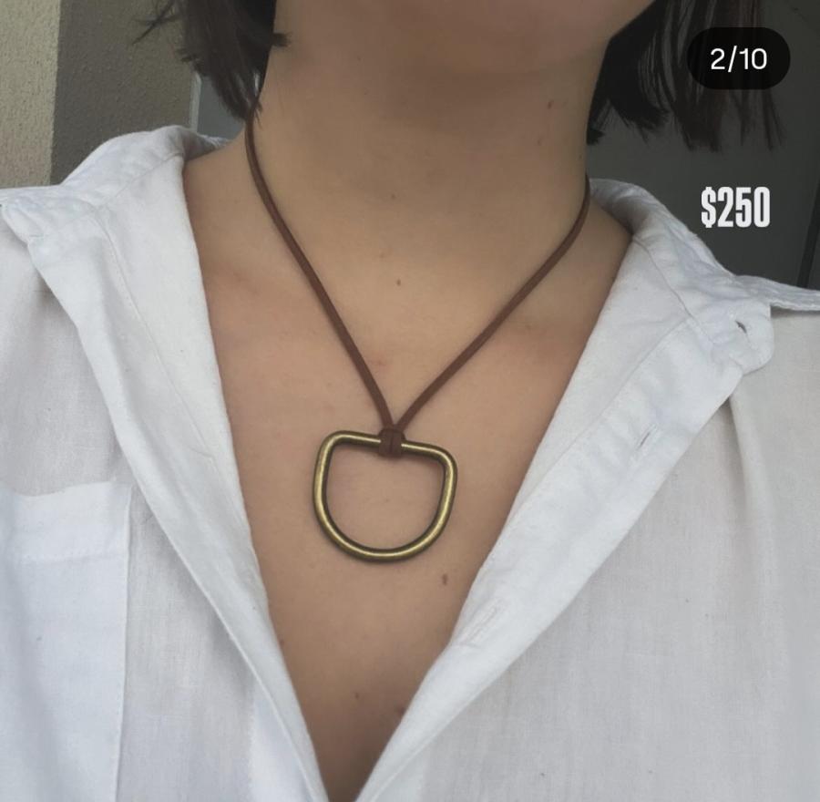 Collar tiento marrón + hebilla